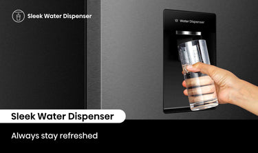 Factory second/Carton damaged Hisense 500L Bottom Mount Fridge – Black (HRBM500TBW)